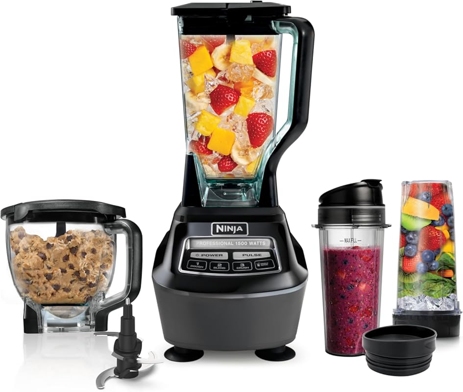Ninja BL770 All-in-One Food Processor and Blender with 1500W, 8-Cup Bo