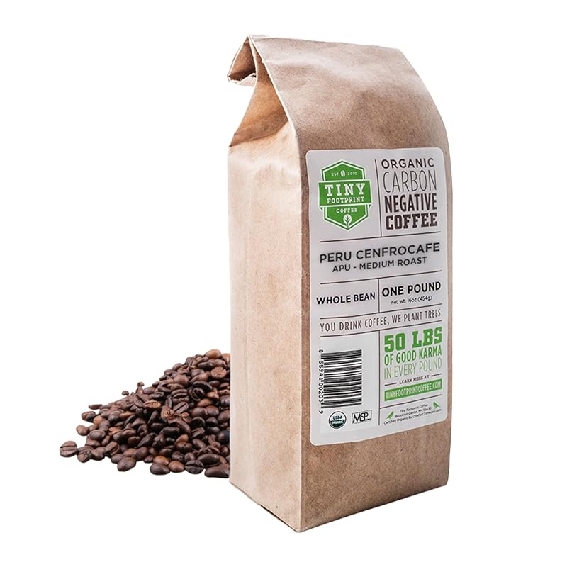 Tiny Footprint Coffee Fair Trade Organic Peru APU Medium Roast Whole B