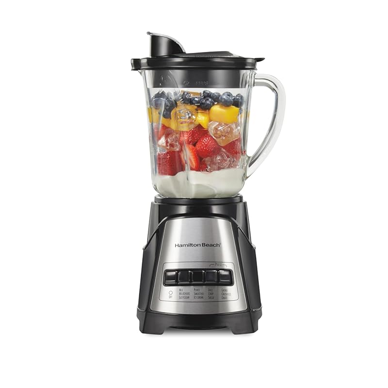 Hamilton Beach Power Elite Wave Action Blender with 40 oz Glass Jar, 7