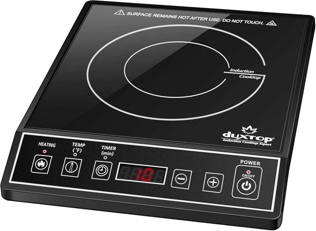Duxtop 1800W Portable Induction Cooktop Countertop Burner, Black 9100M