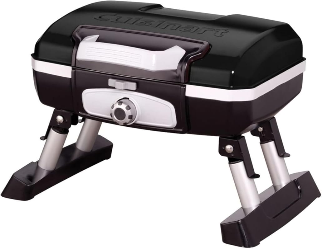 Cuisinart Petite Gourmet Portable Gas Grill with 5,500 BTU, Compact Li