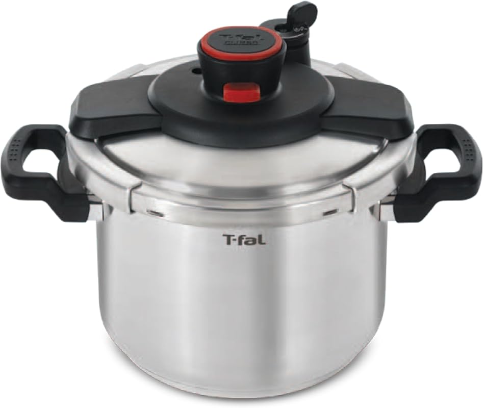 T-fal Clipso Stainless Steel Pressure Cooker 6.3 Quart Recipe Book Ste