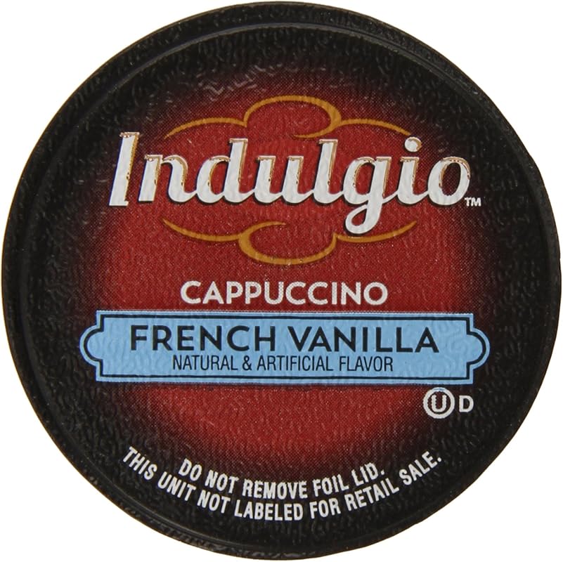 Indulgio Cappuccino French Vanilla Single Serve Cups 12 Count Compatib