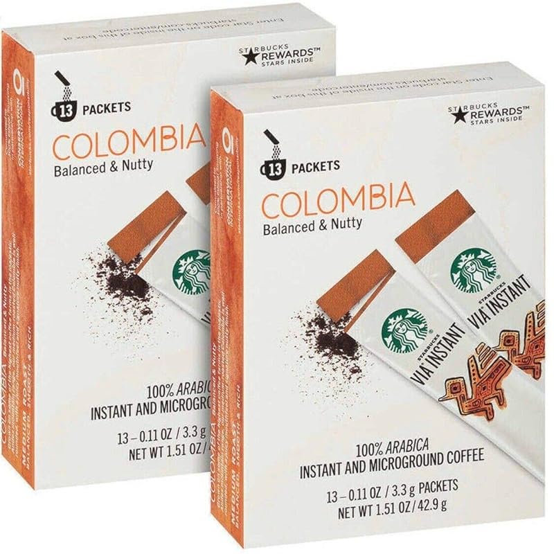 Starbucks VIA Instant Medium Roast Colombia Coffee - 26 Single-Serve P