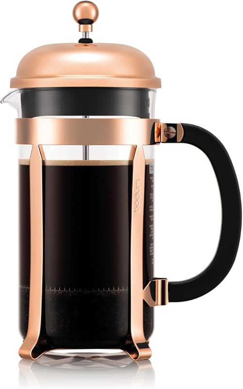 Bodum Chambord French Press: 34 oz, High-Heat Borosilicate Glass, Stai