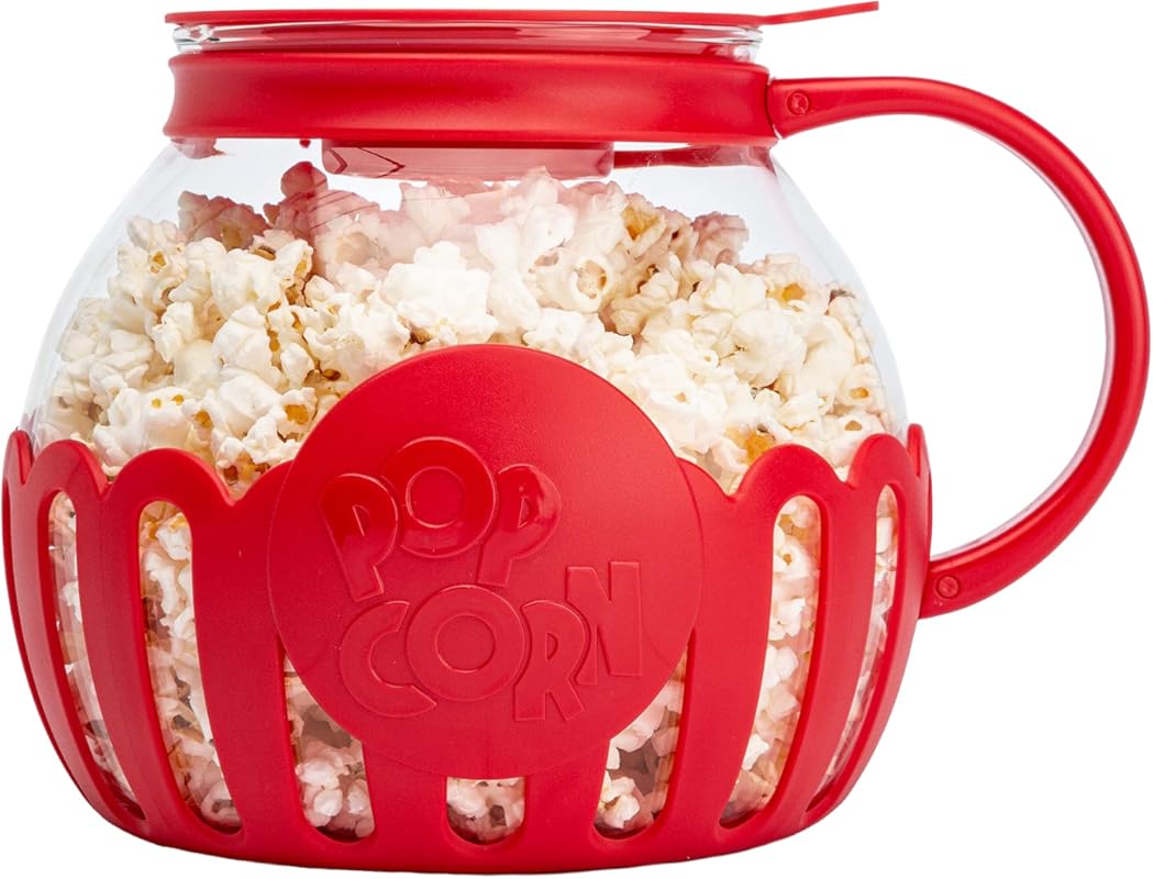 Ecolution Micro-Pop Microwave Popcorn Popper with Temperature Safe Gla