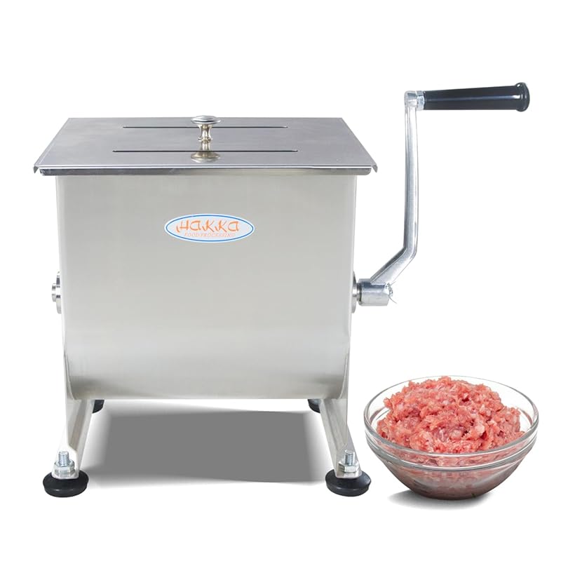 Hakka 15lb/7.5L Manual Meat Mixer with Stainless Steel 10L Fixed Tank,