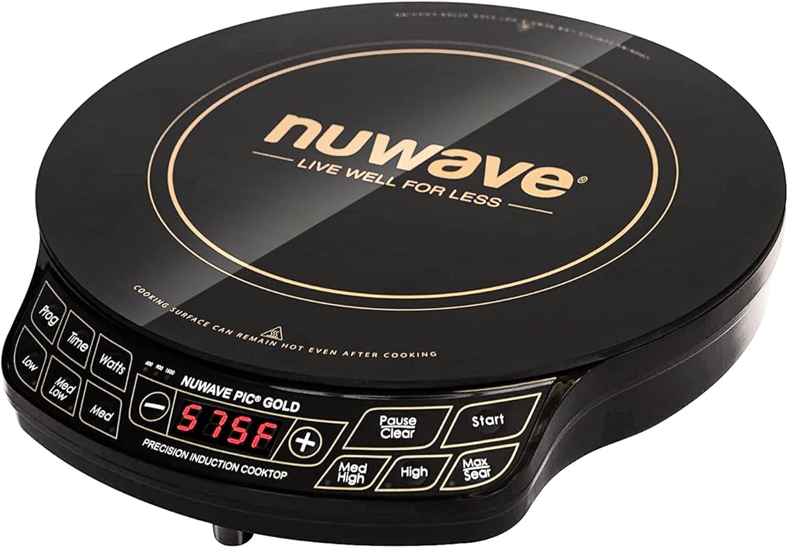 Nuwave Gold Precision Induction Cooktop, Portable with Large 8” Heatin