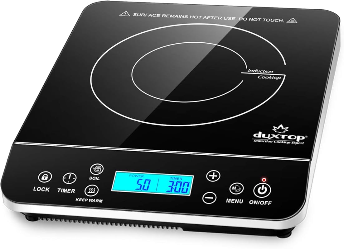 Duxtop 1800W Portable Induction Cooktop Burner with LCD Sensor Touch, 