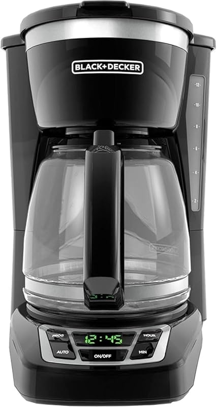 BLACK+DECKER Digital 12-Cup Coffee Maker with Programmable Auto Brew,