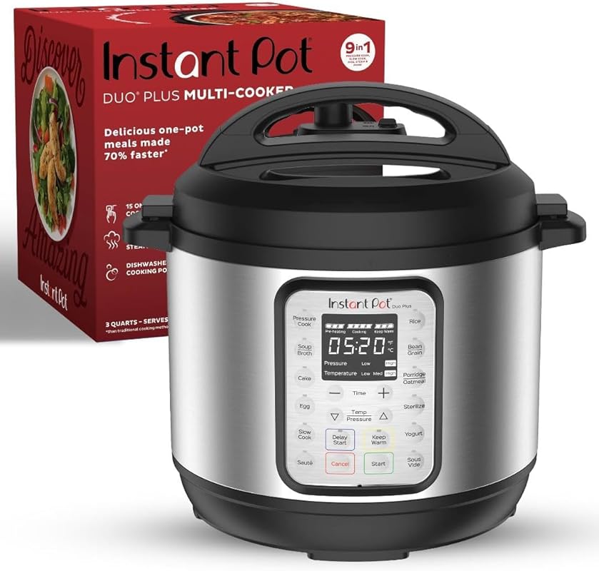 Instant Pot Duo Plus 9-in-1 Multicooker 6 Quart Stainless Steel Pressu