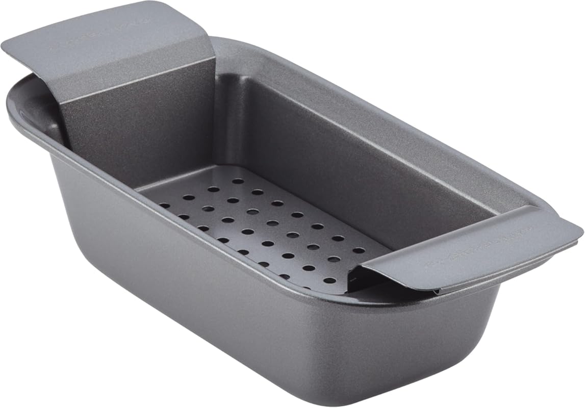 Rachael Ray Bakeware Nonstick Meatloaf Baking Loaf Pan with Insert - 9