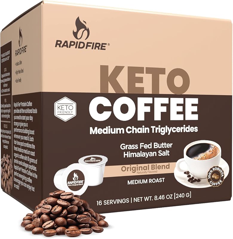 Rapidfire Original Flavor High Performance Keto Coffee Pods Supports E