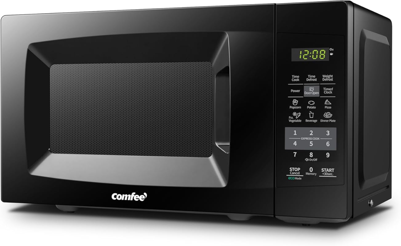 COMFEE' Countertop Microwave Oven with Sound On/Off, ECO Mode, Easy On
