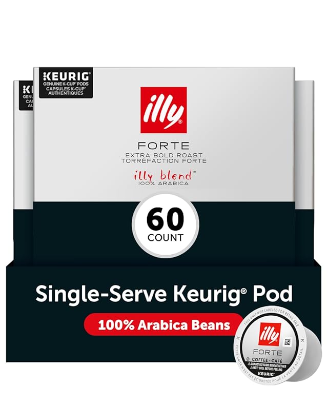 illy Forte Dark Roast K Cup Pods for Keurig Machines 100% Arabica Prem