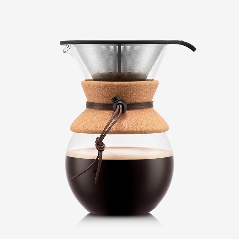 Bodum 34oz Pour Over Coffee Maker – High-Heat Borosilicate Glass with