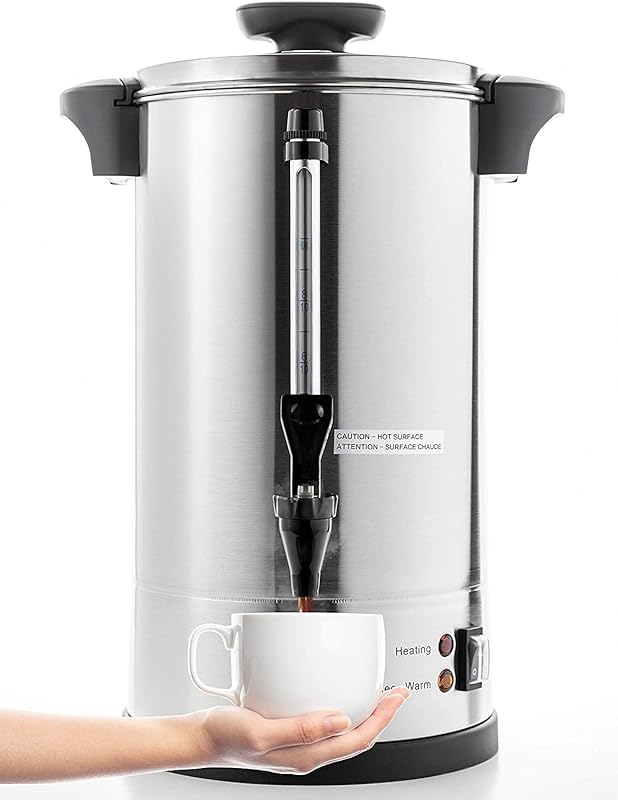 SYBO SR-CP-100B Commercial Percolate Coffee Maker and Hot Water Urn, 1