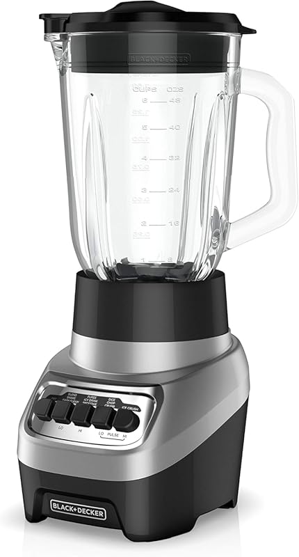 BLACK+DECKER PowerCrush Multi-Function Blender with 6-Cup Glass Jar an
