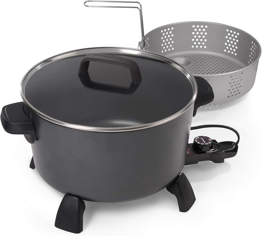 Presto 06009 10-Quart Kitchen Kettle XL Multi-Cooker: Steamer and Deep