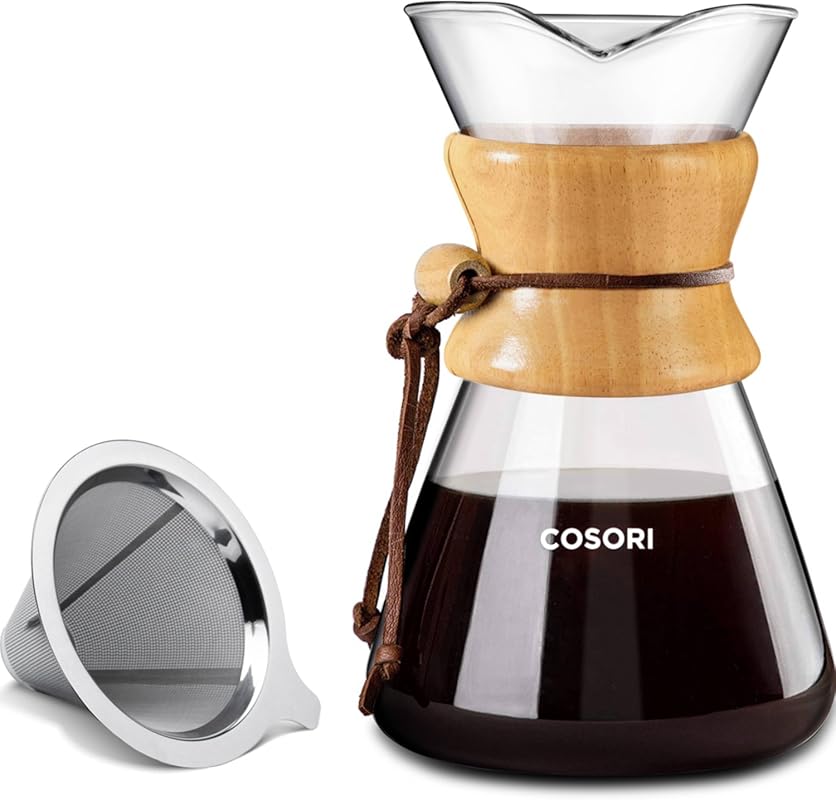 COSORI 8-Cup Pour Over Coffee Maker with Double Layer Stainless Steel