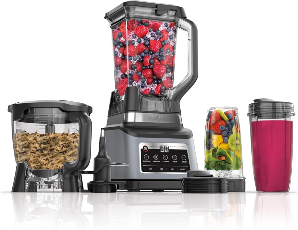 Ninja BN801 Kitchen System: 1400WP, 72oz Blender, 64oz Processor, 2 24