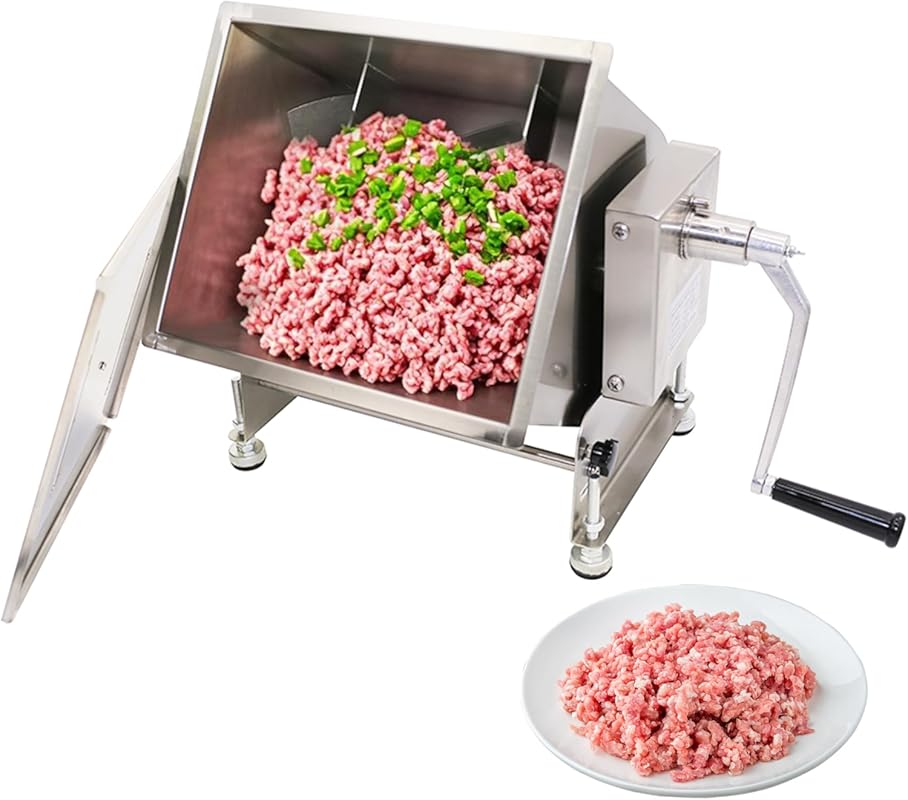 Hakka Commercial-Grade 30lb/15L Manual Meat Mixer with Stainless Steel