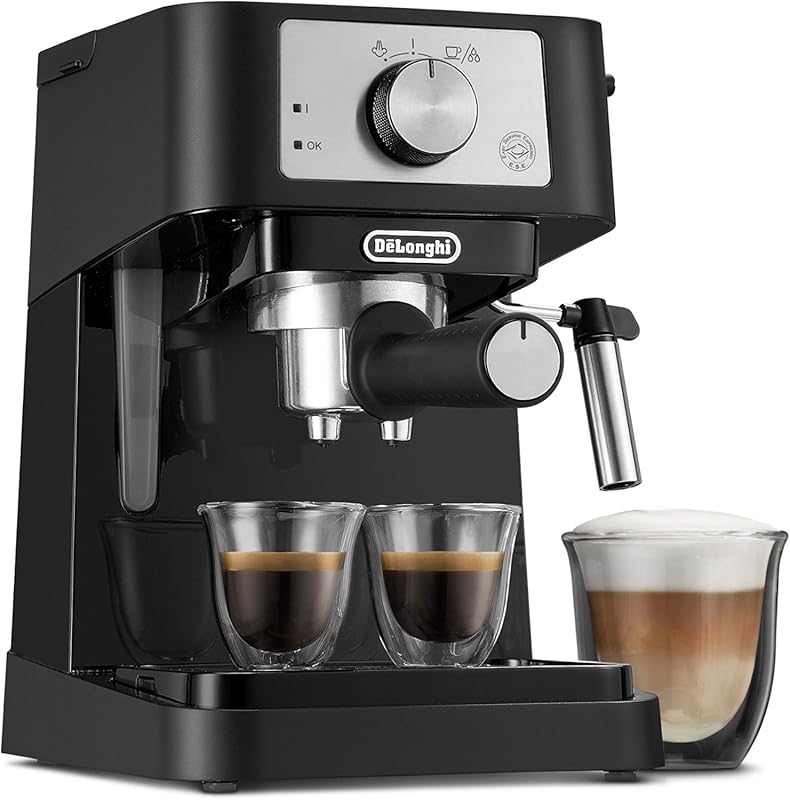 De'Longhi Stilosa Manual Espresso Machine: Compact 15 Bar, Manual Milk