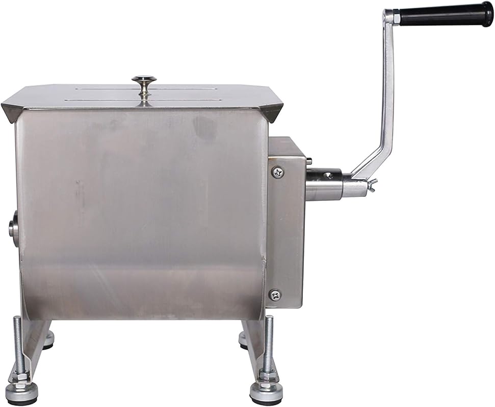 CMI Commercial Stainless Steel Manual Meat Mixer with 35lb/20L Tank, L