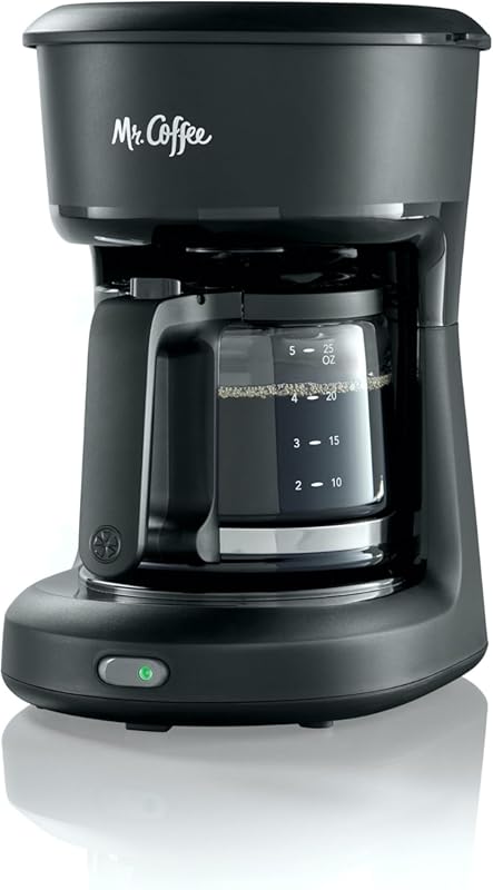 Mr. Coffee 5-Cup Mini Brew Switch Coffee Maker in Black with Compact D