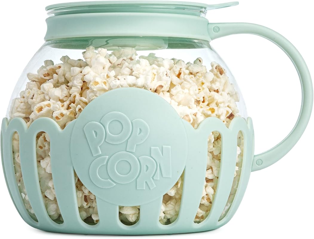Ecolution Micro-Pop Microwave Popcorn Popper with Temperature Safe Gla