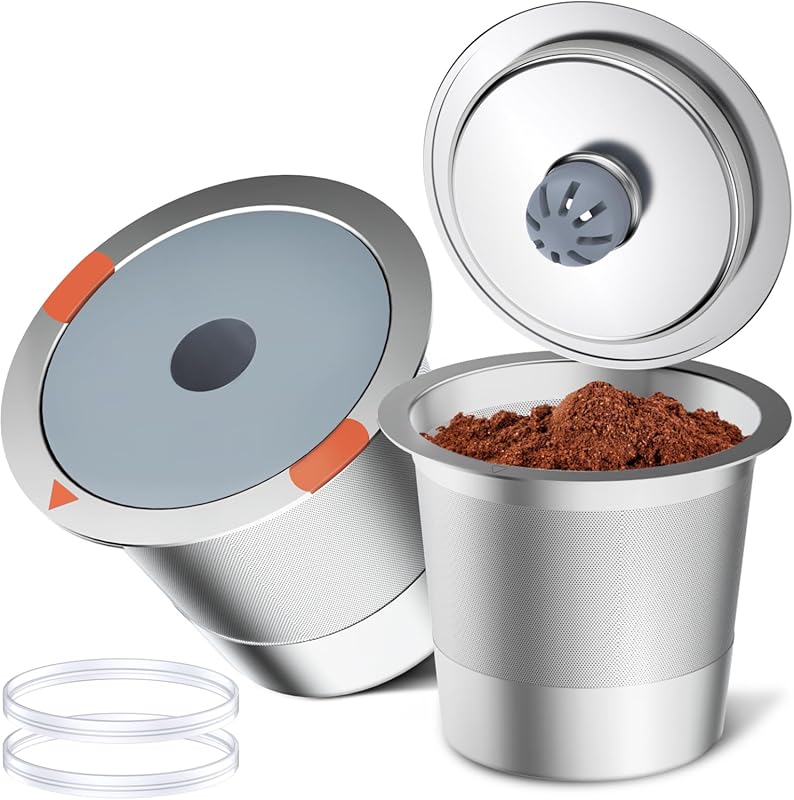 Noalto Reusable Stainless Steel K Cups Universal Compatibility for Keu