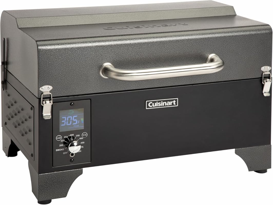 Cuisinart 8-in-1 Portable Wood Pellet Grill and Smoker for RV, Tailgat