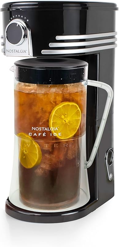 Nostalgia 3-Quart Iced Tea Coffee Brewer: Double-Insulated Pitcher, St