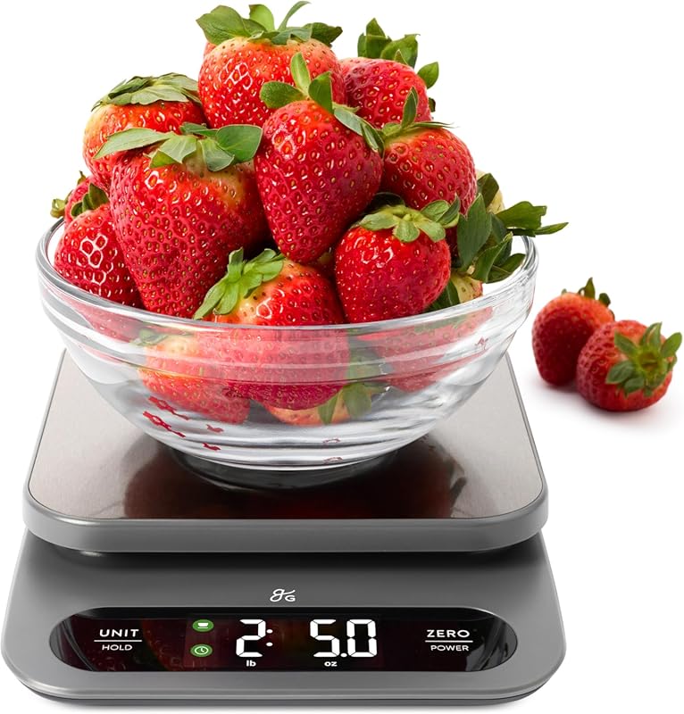 Greater Goods Digital Food Scale for Kitchen Baking with 10kg/22lb Cap