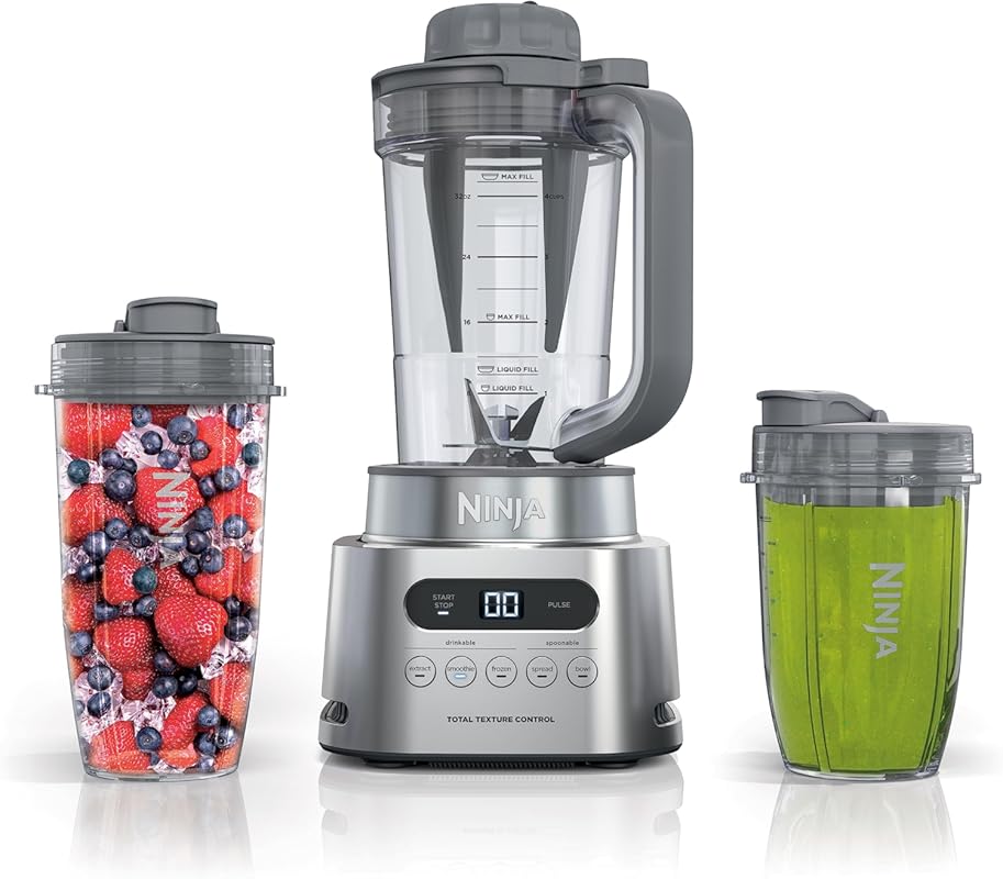 Ninja TWISTi Blender DUO: 1600WP, 34oz Pitcher & 2 To-Go Cups, 5 Funct
