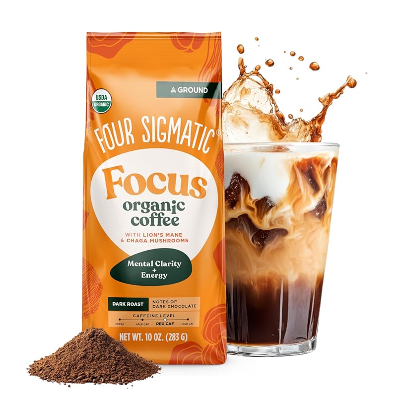 Four Sigmatic Organic Lion's Mane Ground Coffee - 10 oz, Mushroom Coff