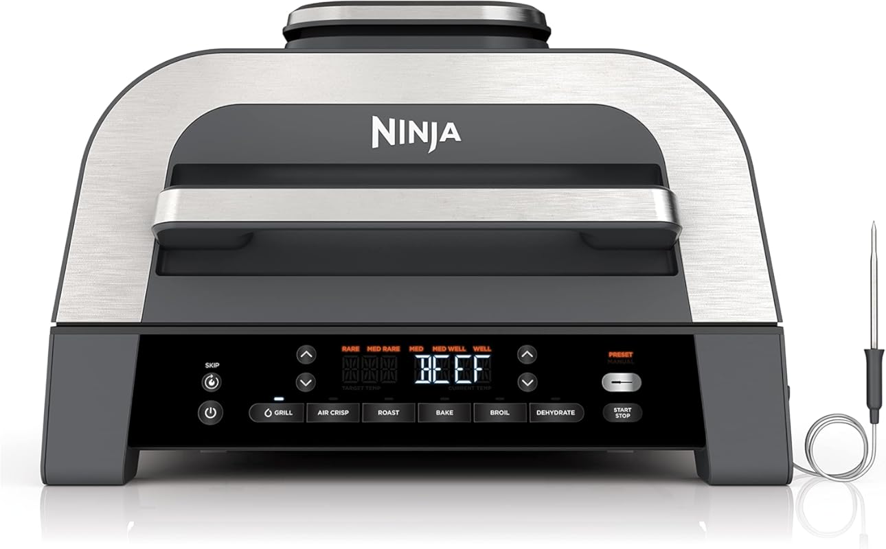 Ninja DG551 Foodi Smart XL 6-in-1 Indoor Grill: Air Fry/Roast/Bake/Bro