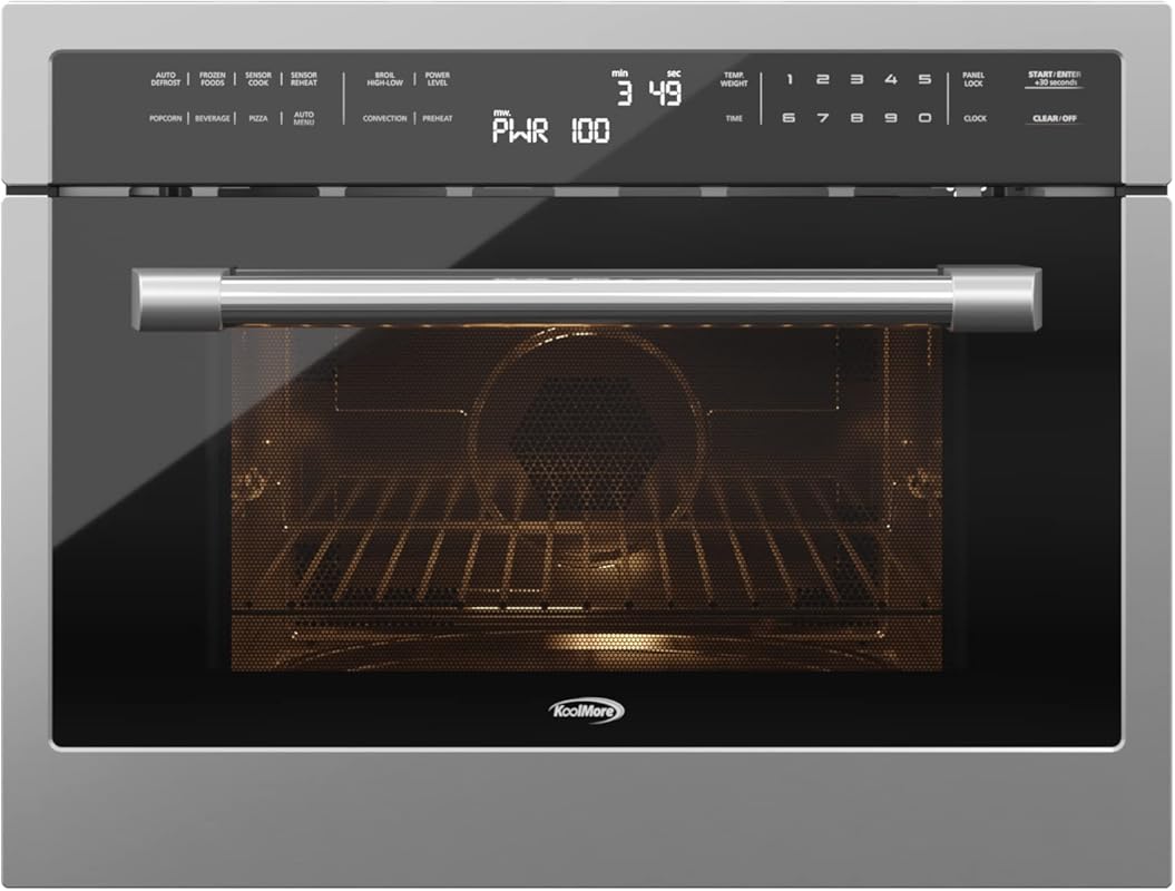 KoolMore 24-inch Built-in Convection Microwave Combo: Broil, Soft-Clos