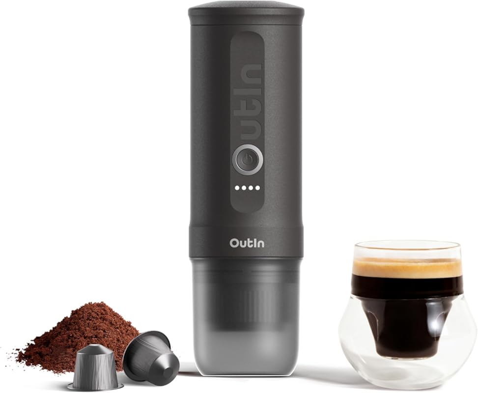 OutIn Nano Self-Heating Espresso USB-C for Travel Camping Car RV Hikin