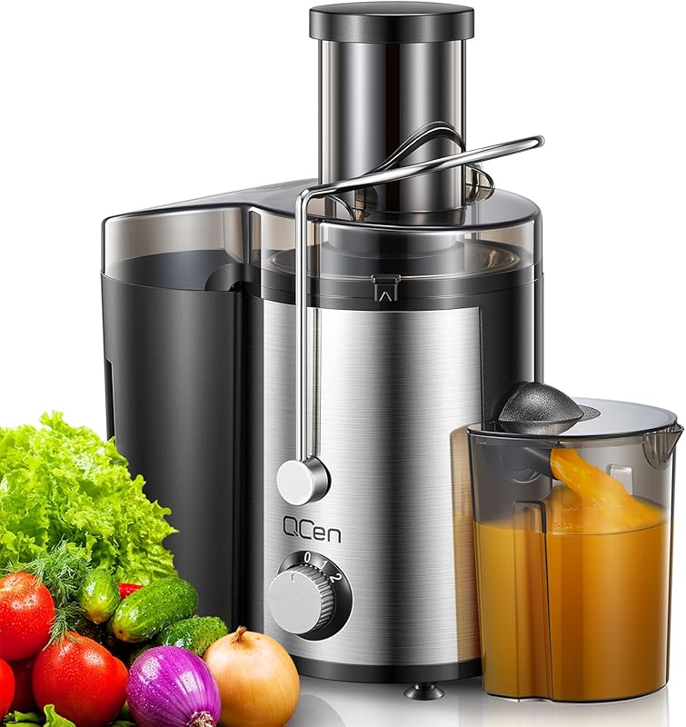 Qcen 800W Centrifugal Juicer Extractor with 3