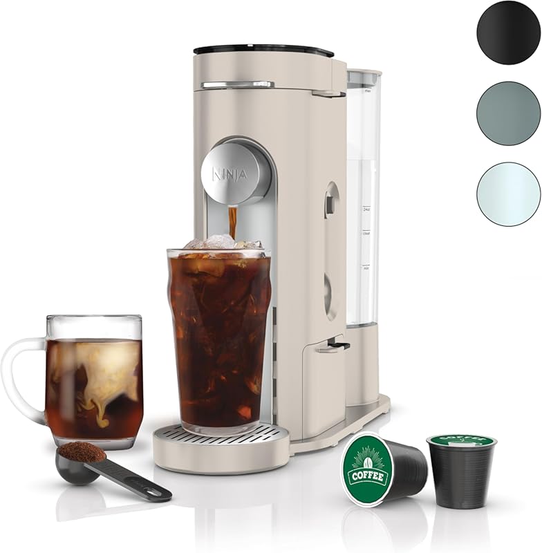 Ninja Single-Serve Coffee Maker for K-Cup Pods & Grounds, Iced Coffee,