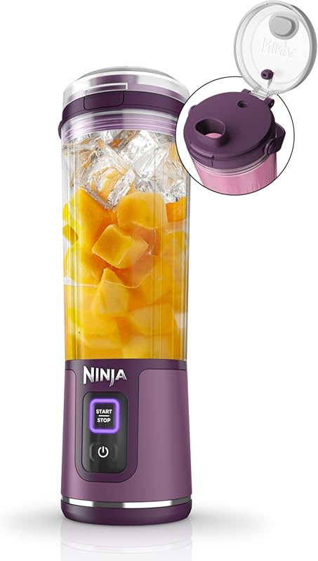 Ninja BC151PR Blast Portable Blender Cordless with 18oz Vessel, USB-C