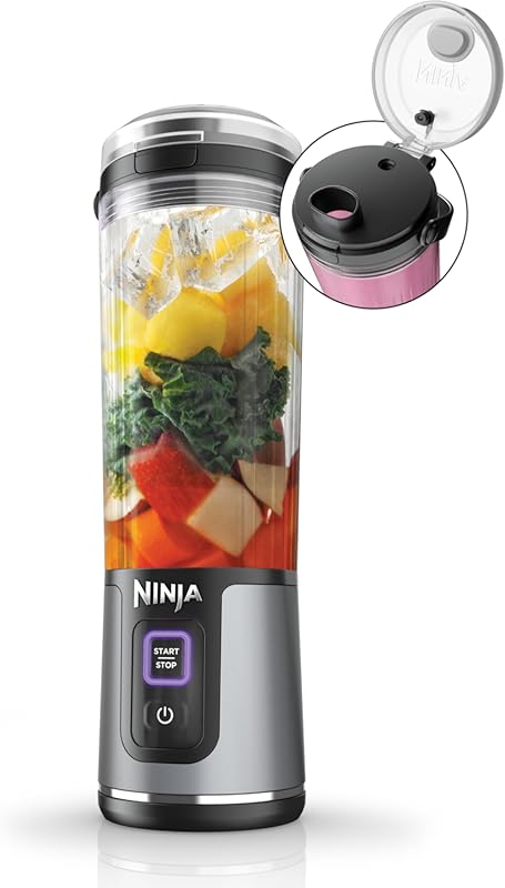 Ninja BC151BK Blast Blender: Cordless, 18oz USB-C, Leakproof Lid, Sip