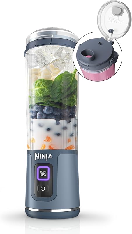 Ninja BC151NV Blast Portable Blender: Cordless 18oz Vessel, USB-C Rech