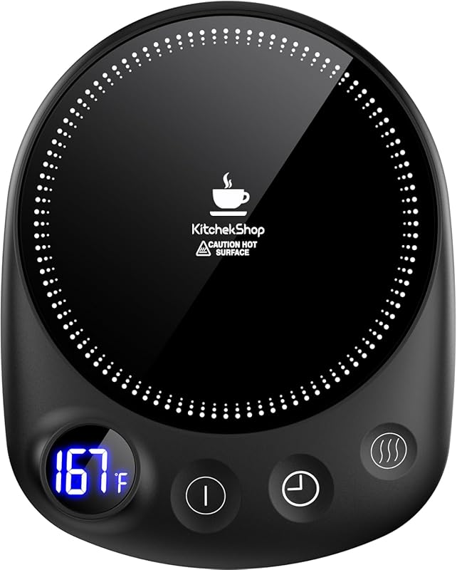 Coffee Mug Warmer: Fastest Heating, Highest Temp, Auto Shutoff, 4 Sett