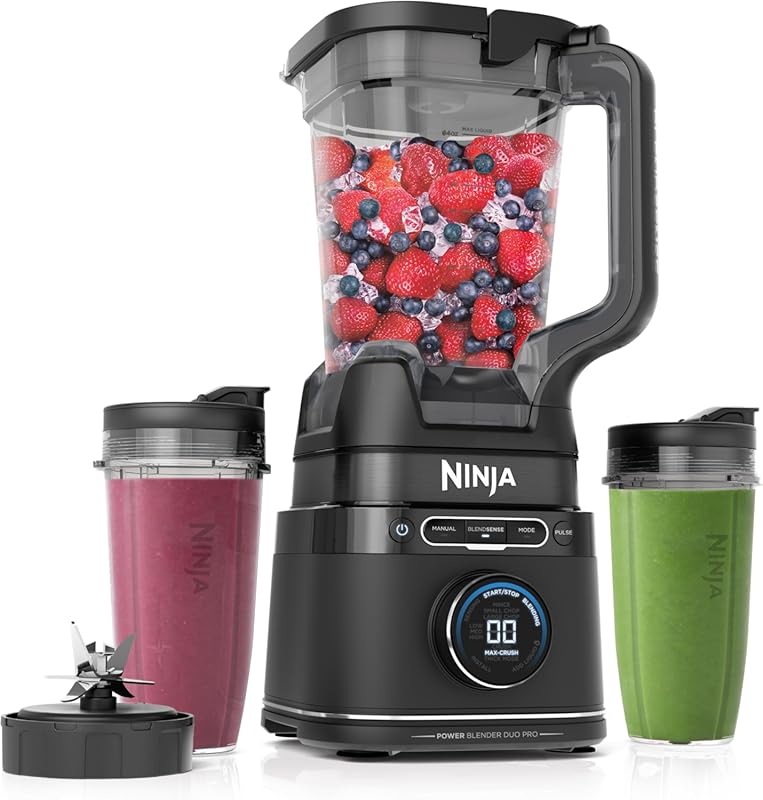 Ninja Blender & Food Processor: 1800W, 72oz Pitcher & 2 24oz To-Go Cup