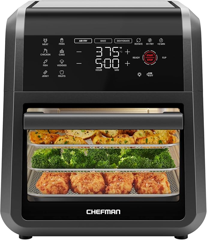 Chefman 12-Quart 5-in-1 Air Fryer Oven with Digital Timer, Touchscreen