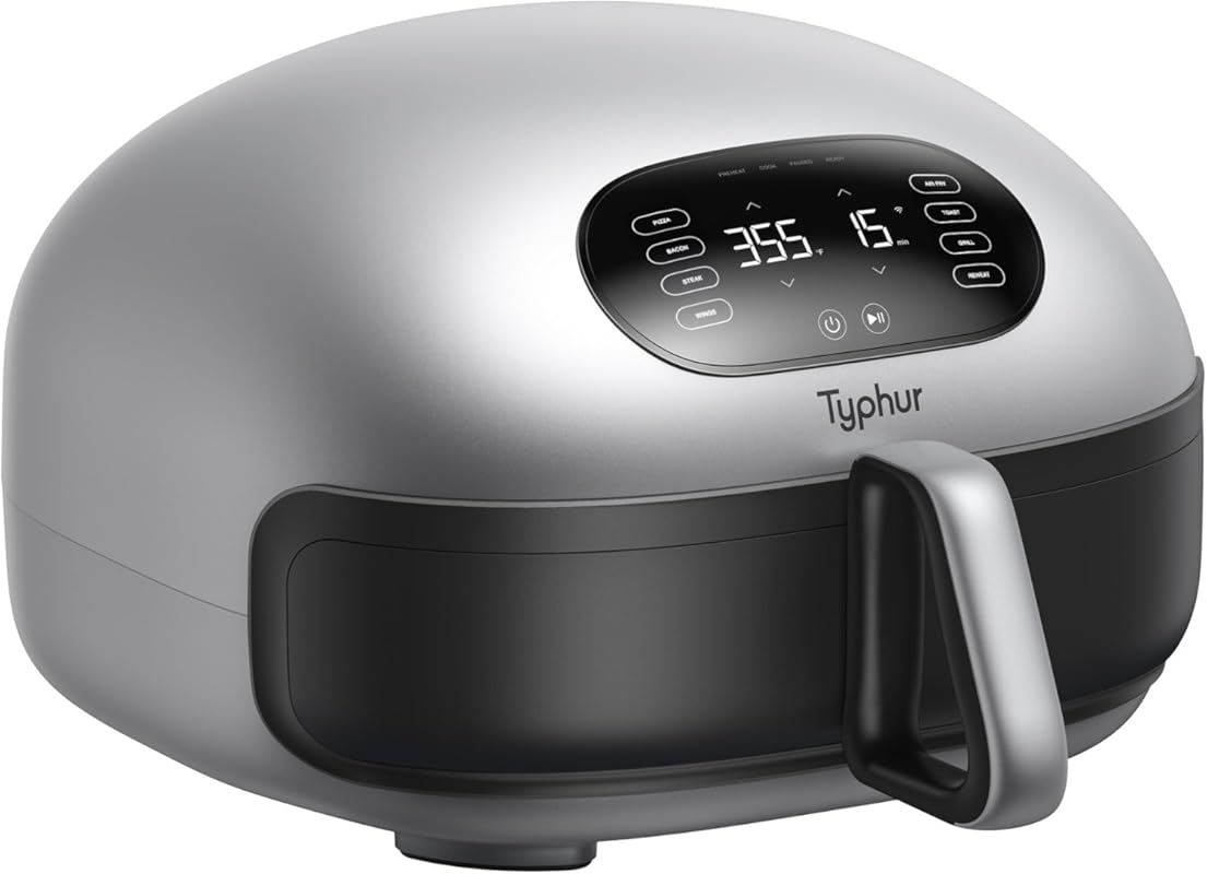 Typhur Dome 2 AI Smart Air Fryer – Large Flat, Top/Bottom Heating, Sel