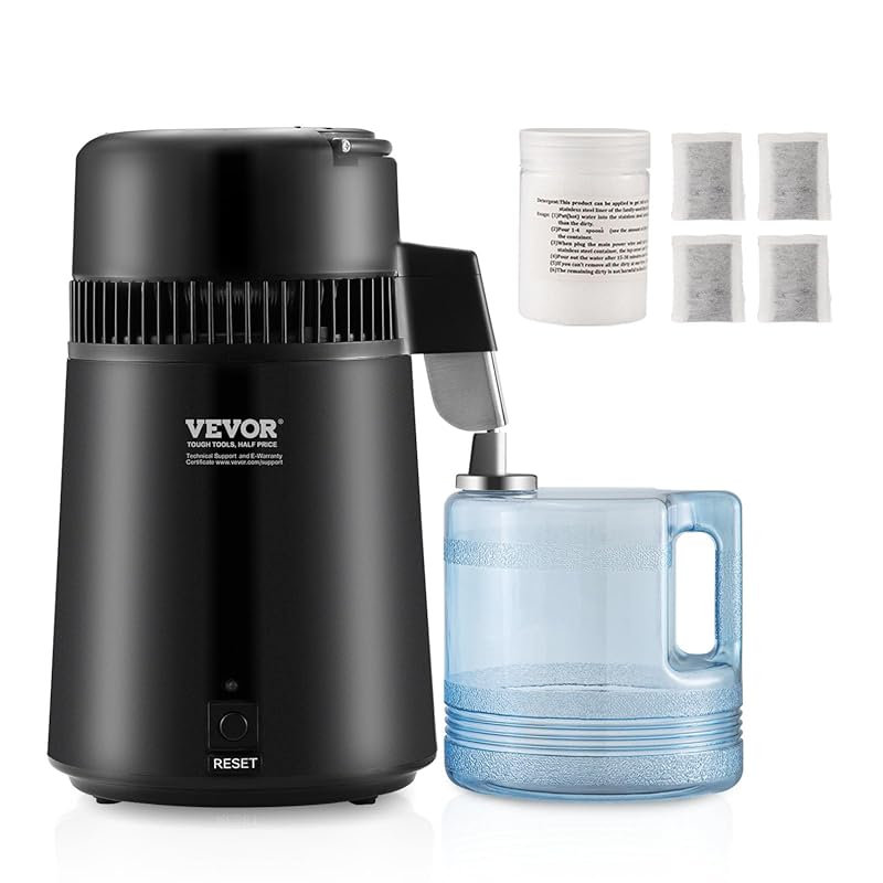 VEVOR 4L/1.05 Gallon 750W Countertop Water Distiller with 304 Stainles