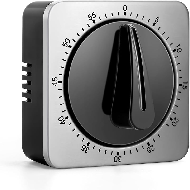 Chef Mechanical Kitchen Timer - Loud Alarm, Magnetic Backing, No Batte